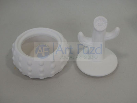 Floral Cactus Box ~ 3.25 in. dia. x 5 in. high