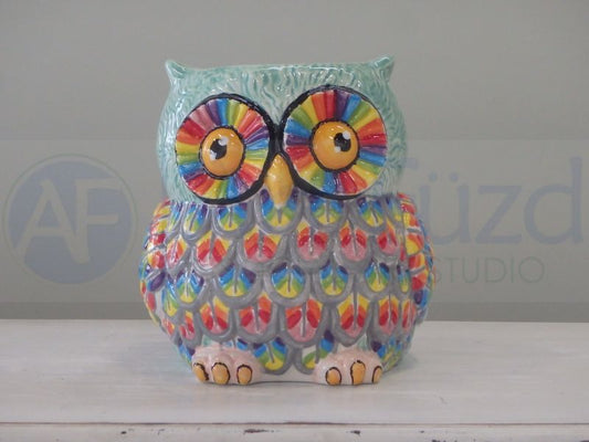 Large Big Owl Holder ~ 6.25 x 5.75 x 7