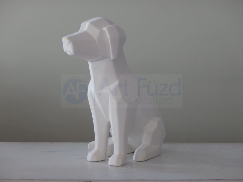 Faceted Dog Figurine ~ 5.75 x 9.5 x 9.5