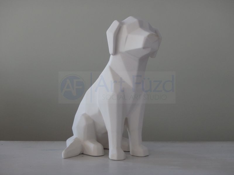 Faceted Dog Figurine ~ 5.75 x 9.5 x 9.5