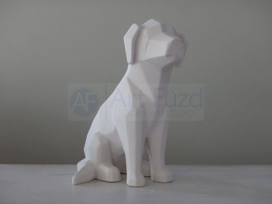 Faceted Dog Figurine ~ 5.75 x 9.5 x 9.5