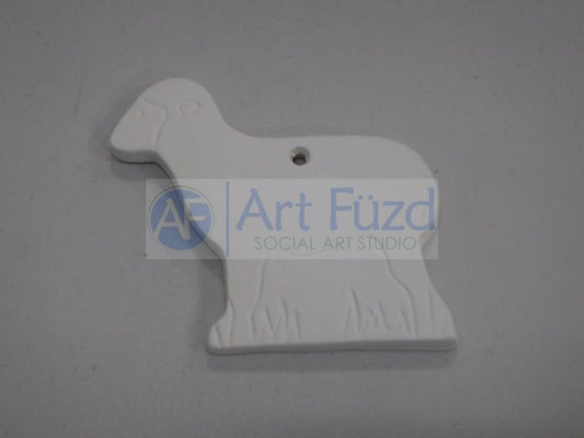 Medium Flat Holiday Ornament - Lamb ~ 2.25 x 2.25