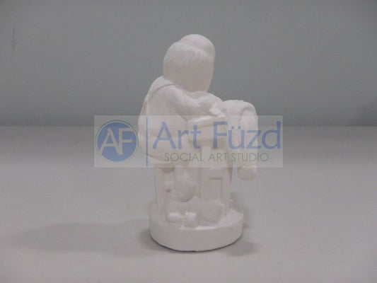 Small Santa Busy at Writing Desk Figurine ~ 1.75 x 1.75 x 3.25