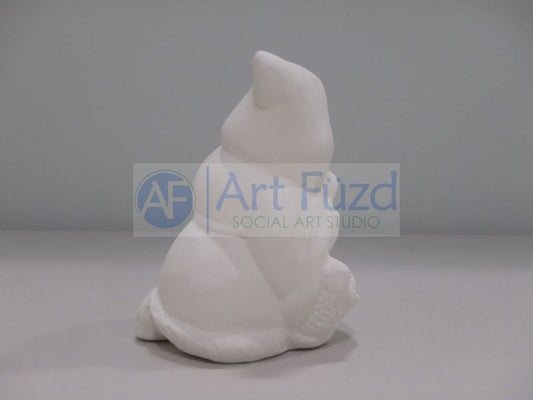 xxx-Small Hooded Santa kneeling with Toys and Toy Soldier Figurine ~ 3.25 x 2.25 x 4