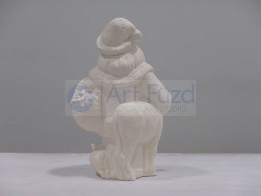 Medium Vintage Farmer Santa Figurine ~ 6.5 x 3.5 x 9