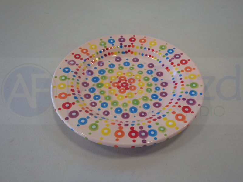 Plato de ensalada con borde toscano ~ 6 pulgadas de diámetro.