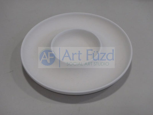 Einzelne Chips- und Dip-Platte ~ 7,75 Zoll Durchmesser.