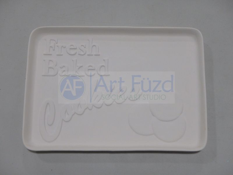 Serviertablett oder Teller mit frisch gebackenen Keksen ~ 9 x 12,5 x 1