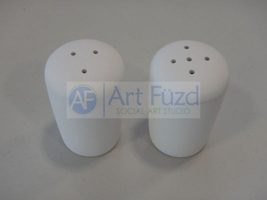Rounded Salt and Pepper Shaker Set, includes Stoppers ~ each 2 in. dia. x 3.25 in. high