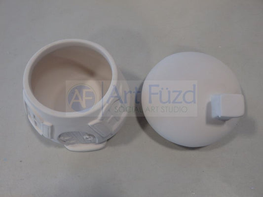 Mushroom House Jar or Container with Lid ~ 7 x 8.5