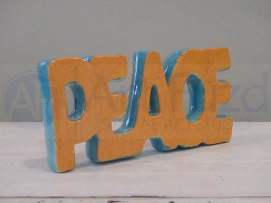 Peace Word Plaque ~ 8.5 x 4.25