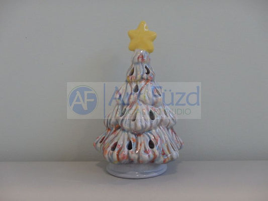 Christmas Tree Votive with Base ~ 4.5 x 7.25