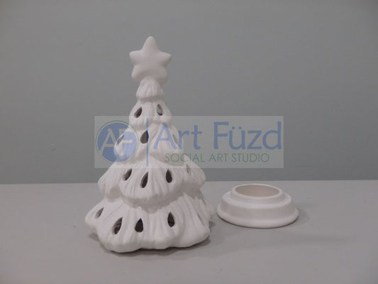 Christmas Tree Votive with Base ~ 4.5 x 7.25