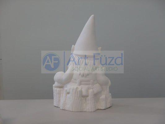 Blinken Man Sitting Garden Gnome Figurine ~ 9.5 x 6.75 x 14