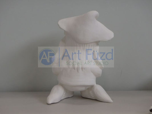 Large Orlon Woodland Gnome Kneeling Figurine (3 piece) ~ 9 x 7 x 12.5