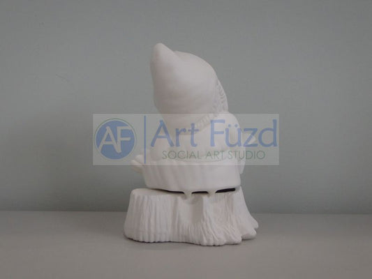 Medium Gnobberthobb Cute Garden Gnome and Butterfly Sitting on Log Figurine (2 piece) ~ 5.5 x 5.25 x 7