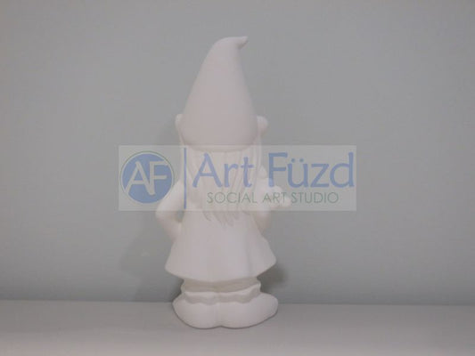 Medium Standing Hannah Garden Gnome Holding Bouquet of Mushrooms Figurine ~ 4.75 x 9.75