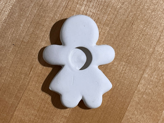 Large Textured Gingerbread Girl Bisquie ~ 2.5 x 0.25 x 3