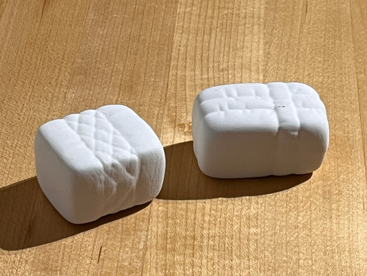 Puffy Fabric Ottoman or Cushion (two styles) ~ approx. 2 x 1.5 x 1