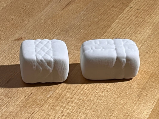 Puffy Fabric Ottoman or Cushion (two styles) ~ approx. 2 x 1.5 x 1