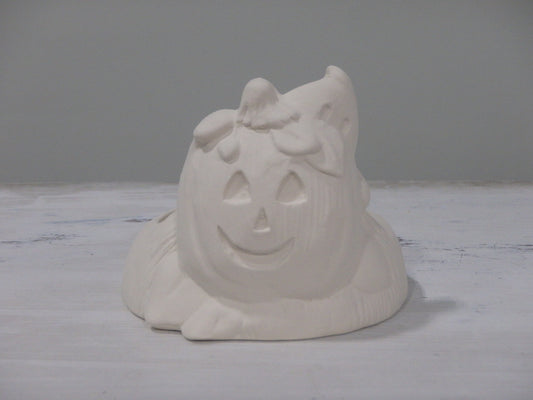 xxx-Round Open Back Pumpkin Votive ~ 4 x 4 x 3