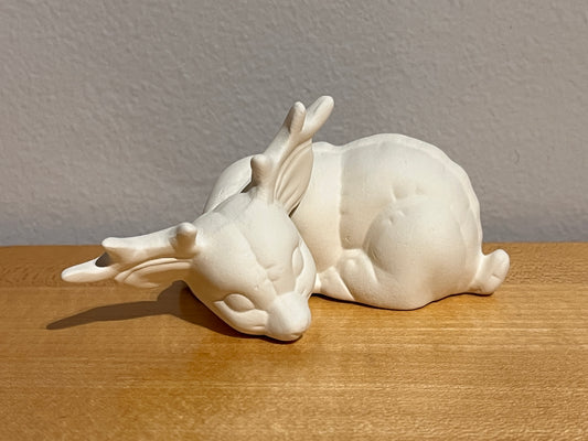 xxx-Pequeño reno Softee acurrucado durmiendo ~ 4,25 x 2,25 x 2