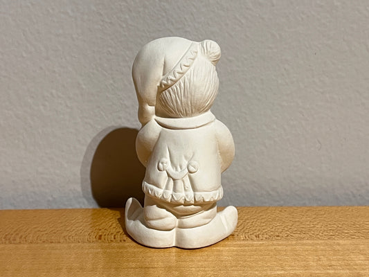 Pequeño oso de peluche navideño de pie con zapatos de duende, regalo de Navidad (1,5 x 1,25 x 2,75 cm)