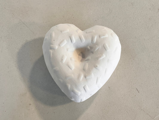 Donut Heart Box ~ 3.75 x 3.75 x 2.25 in. high