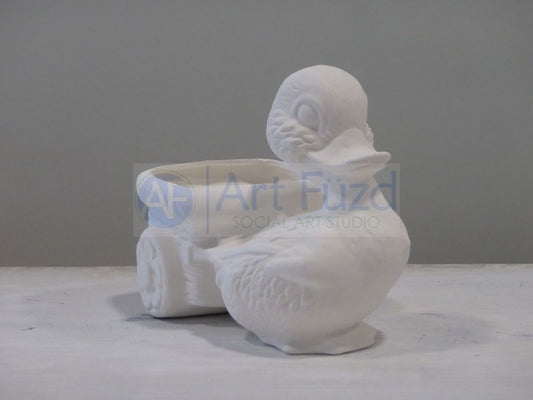 xxx-Cute Duck pulling Wooden Wagon ~ 6 x 5.5