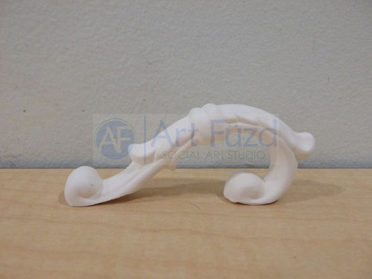 Decorative Curved Handle with Scroll Detailing ~ 3 x 1