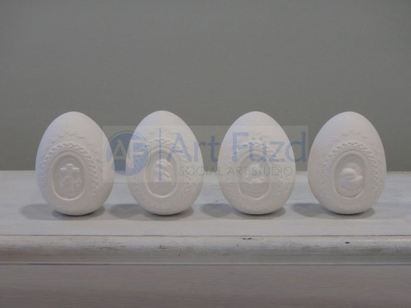 Decorative Standing Easter Egg (4 Designs) ~ 3 x 2.5 x 4.25