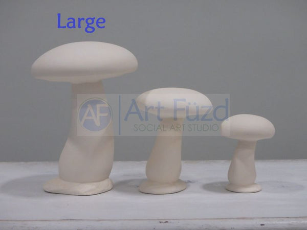 Large Slim Mushroom Figurine ~ 5 dia. x 6.75 high