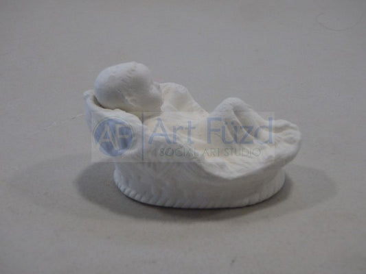 Small Baby Jesus in a Manger or Baby in a Cradle