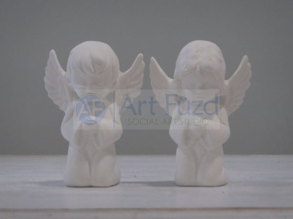 Small Girl Angel with Big Wings Kneeling and Praying ~ 1 x 2.5