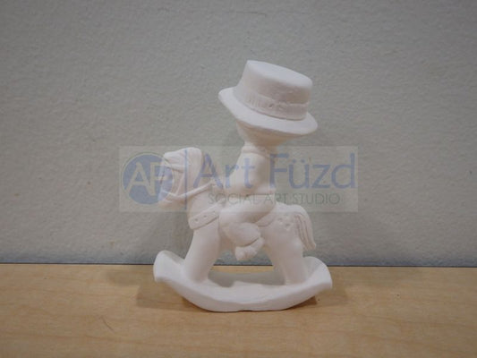 Niño pequeño montando pony o caballo ~ 2 x 2,5