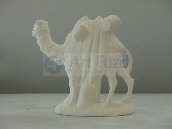 Large Camel with Gold Pouch looking Right ~ 8 x 3 x 7