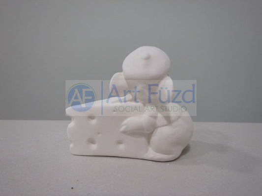 xxx-Small Masked Mouse Stealing the Cheese Figurine ~ 2.75 x 1.5 x 2.25