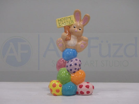 Tall Hoppy Easter Stack Figurine ~ 5.5 x 3.5 x 10