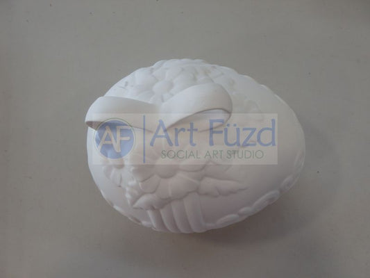 Large Decorative Egg Box with Ribbon ~ 6.5 x 6