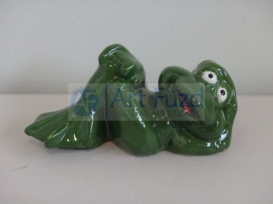 Small Lounging Frog Figurine ~ 4.25 x 2 x 2