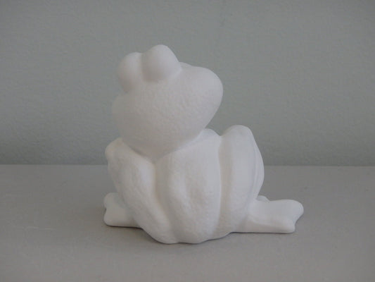 Small Sitting Frog Figurine ~ 3.25 x 2.5 x 2.75