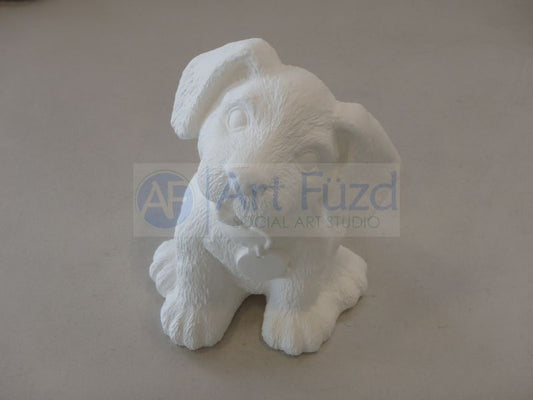 Realistic Sitting Puppy Dog ~ 5.5 x 5 x 6.75