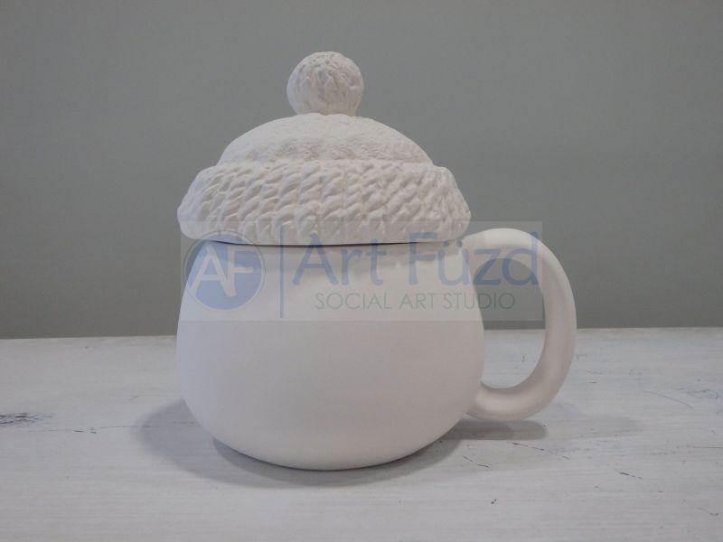 Snuggles the Snowman Tasse mit Deckel ~ 6 Zoll hoch