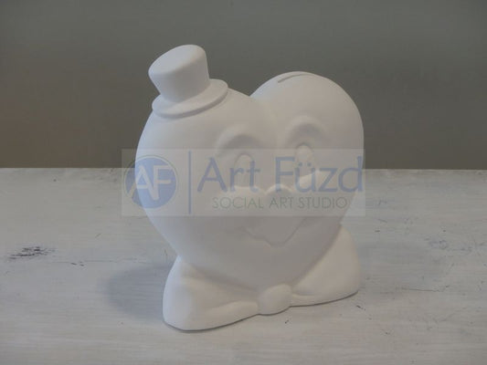 Boy Heart Bank, includes Stopper ~ 6 x 6