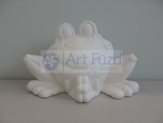 Large Polly Wog Frog Figurine with Set of 4 Mini Gnome Pals ~ 12 x 7.75 x 10