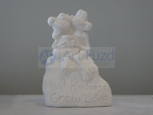 Plant Kindness Grow Love Frogs Figurine ~ 7.25 x 4 x 9.5