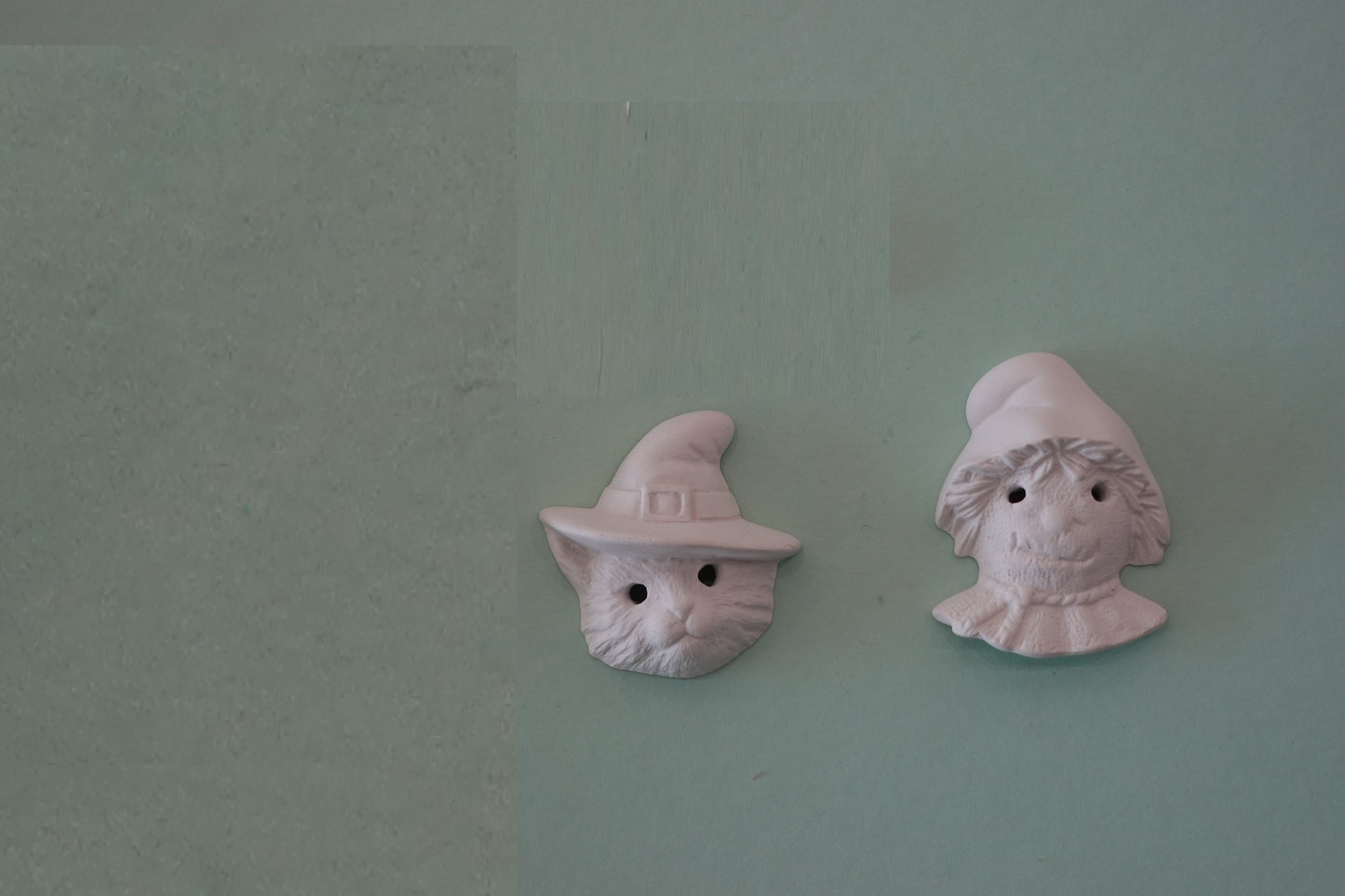 BUNDLE:  2 spooky eyes ~ cat and scarecrow
