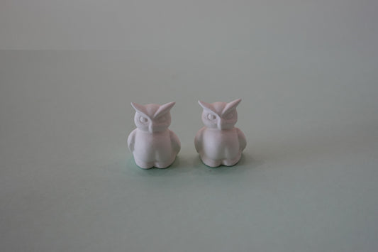 BUNDLE:  2 standing plump owls