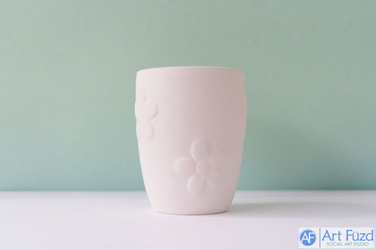 Vaso pequeño Flower Power (8 oz) ~ 3 pulgadas de diámetro x 3,75 pulgadas de alto