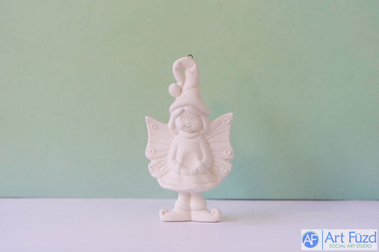 Standing Butterfly Wings Girl Fairy Holiday Ornament with Hook ~ 3.25 x 1.75 x 6